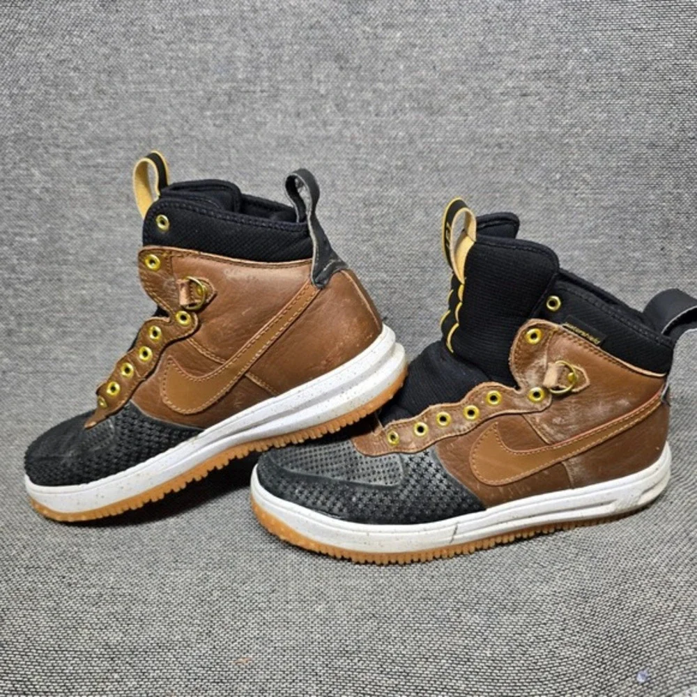 Nike Lunar Force 1 Duckboot Brown Black‎ Watershield 805899-201 Mens Boots
